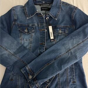 Tahari Dark Blue Denim Jacket